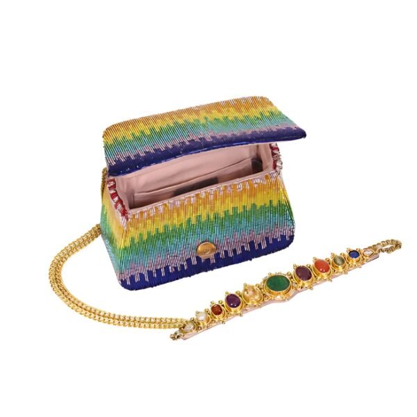 Dysis Mini Trapezium Tourmaline Rainbow With Nina Gem Shoulder Handle - Image 6